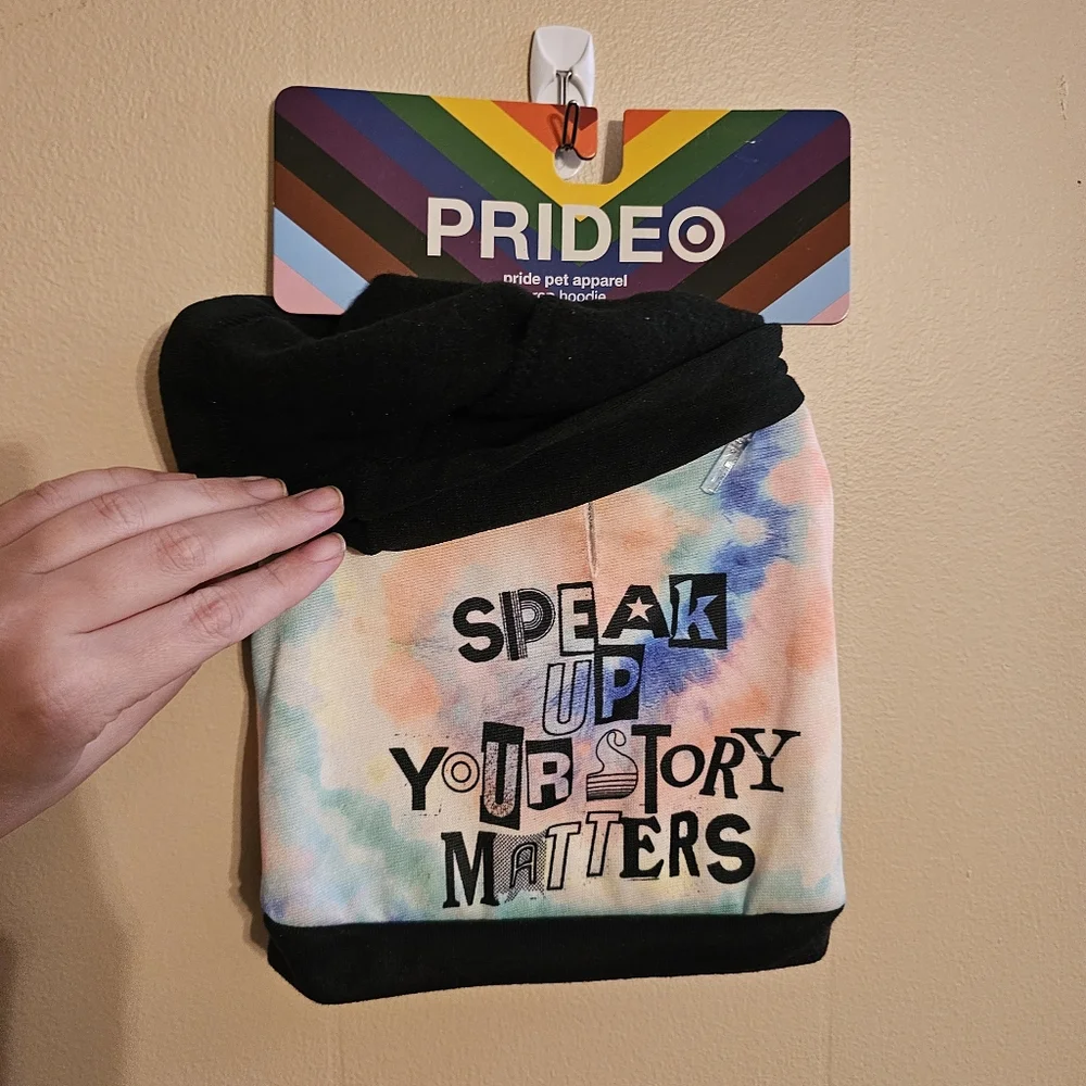 Target Pride Tie Dye Rainbow Your Story Matters Medium Dog Hoodie